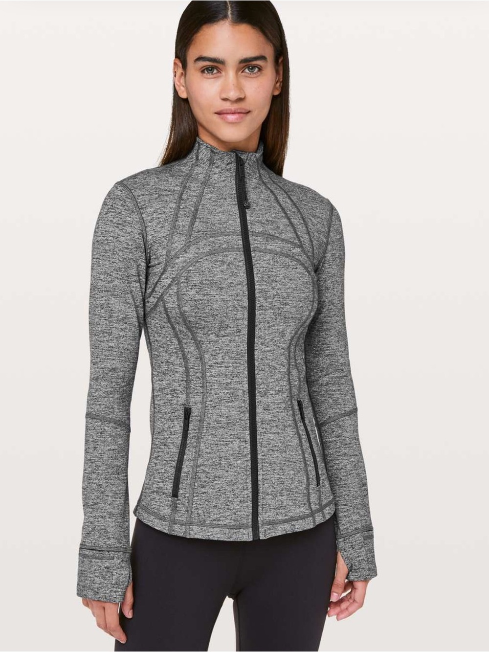 Lululemon Define Jacket Heathered Black Womens Size 8